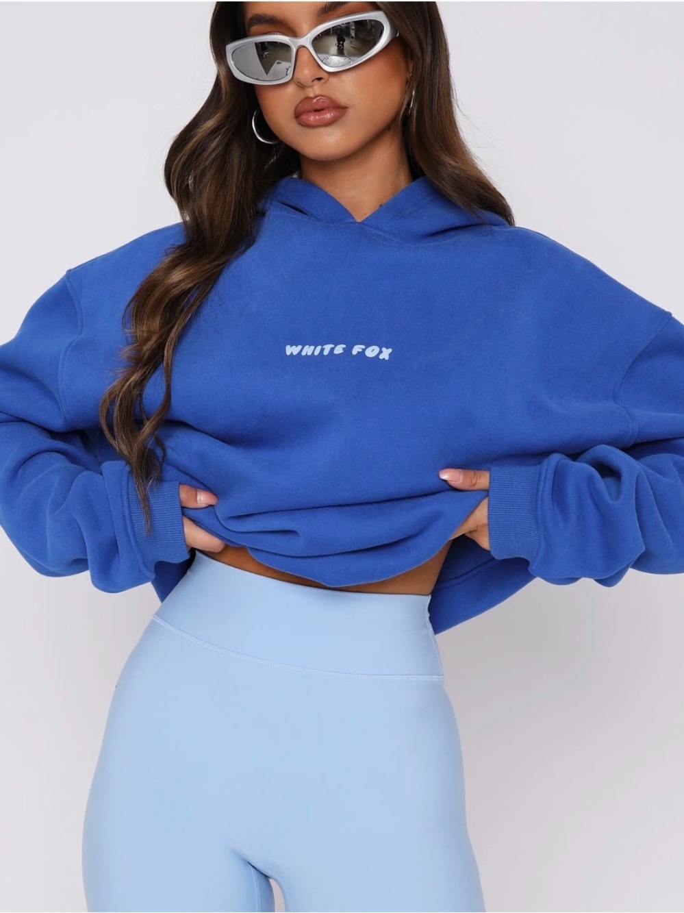 White Fox Leisure Series Oversized Cobalt Blue Hoodie - S/M - Picture 2 of 5